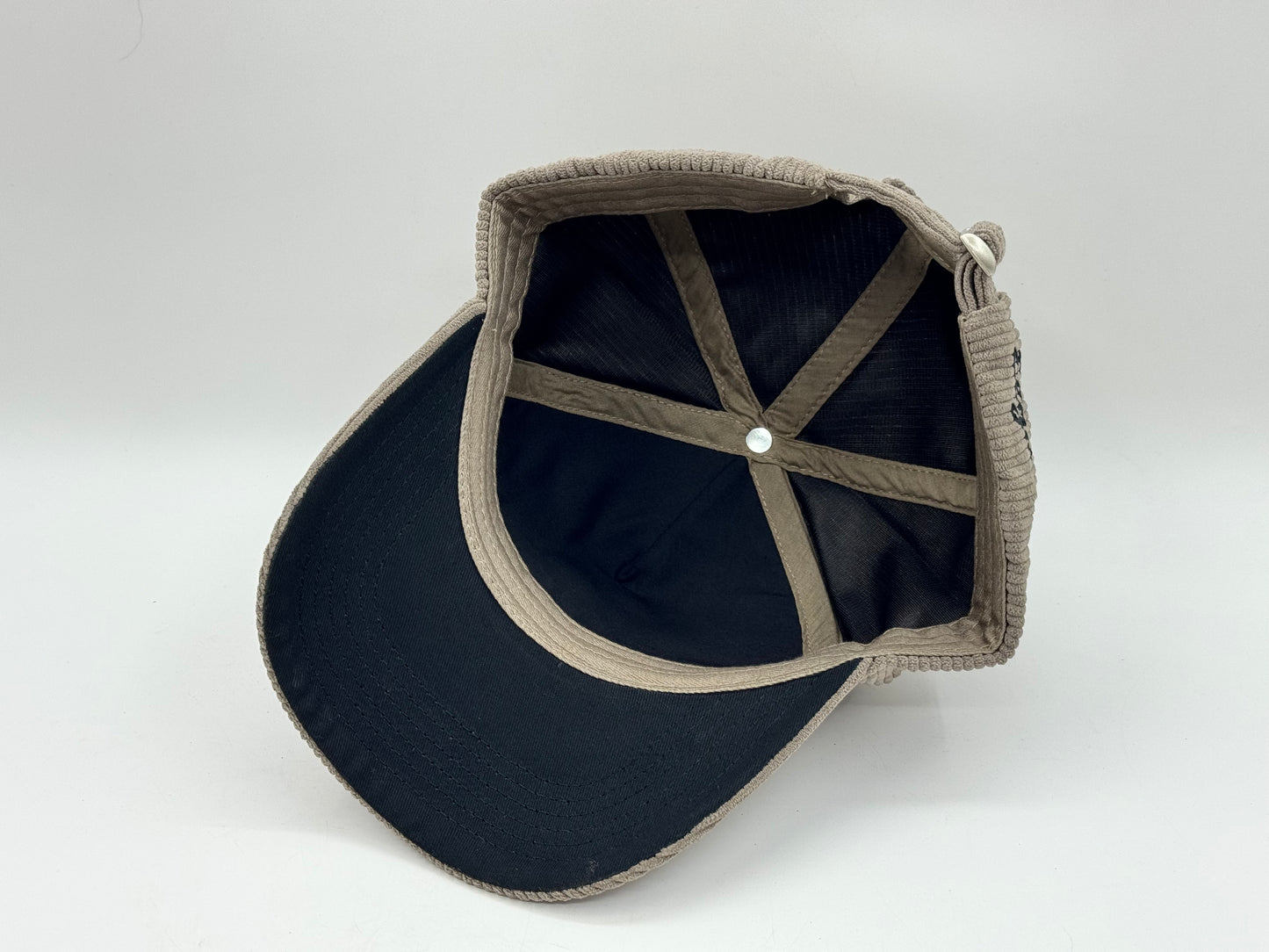 Corduroy Biker Dad Cap – Khaki