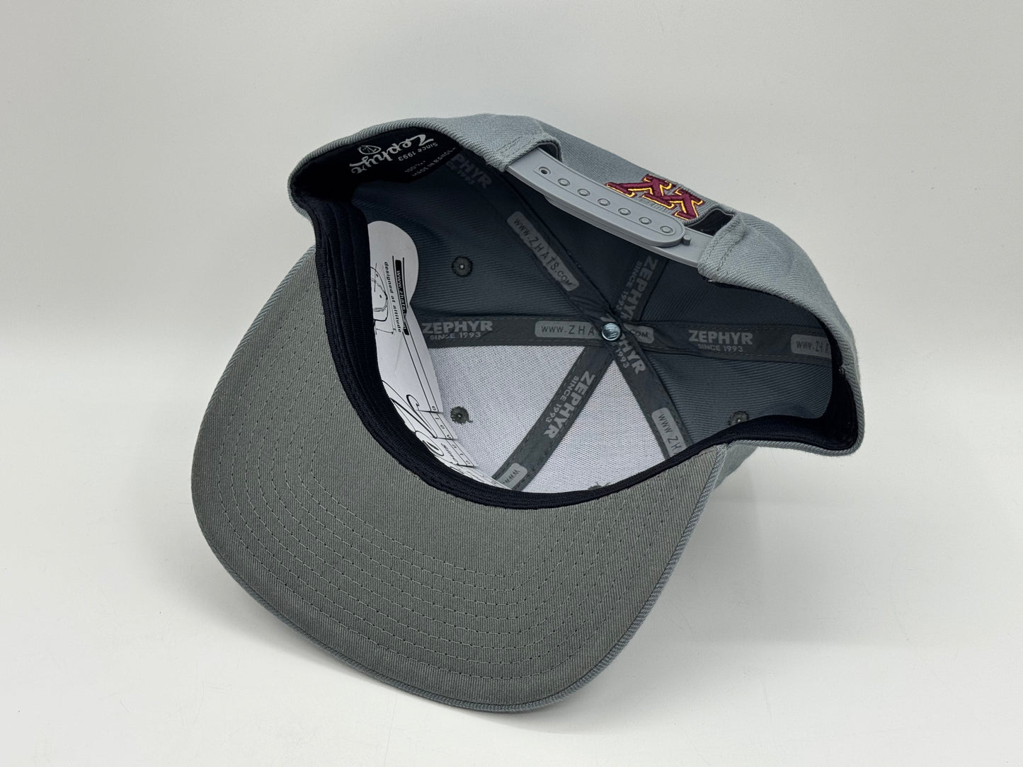 Minnesota “M” Snapback Cap – Grey