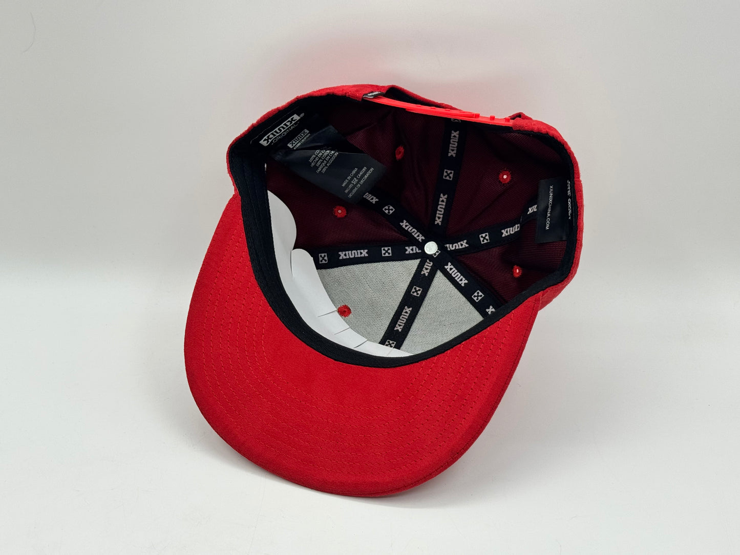 Dragon Embroidered Snapback Cap – Red