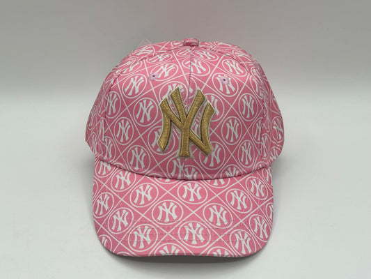 MLB Korea New York Yankees Monogram Cap – Pink / Gold