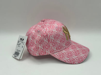 MLB Korea New York Yankees Monogram Cap – Pink / Gold