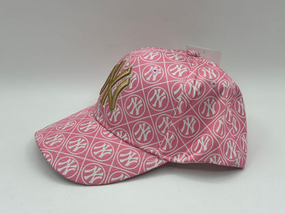MLB Korea New York Yankees Monogram Cap – Pink / Gold