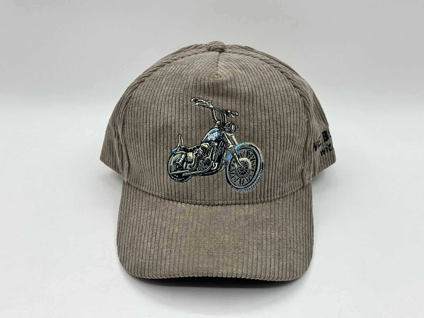 Corduroy Biker Dad Cap – Khaki