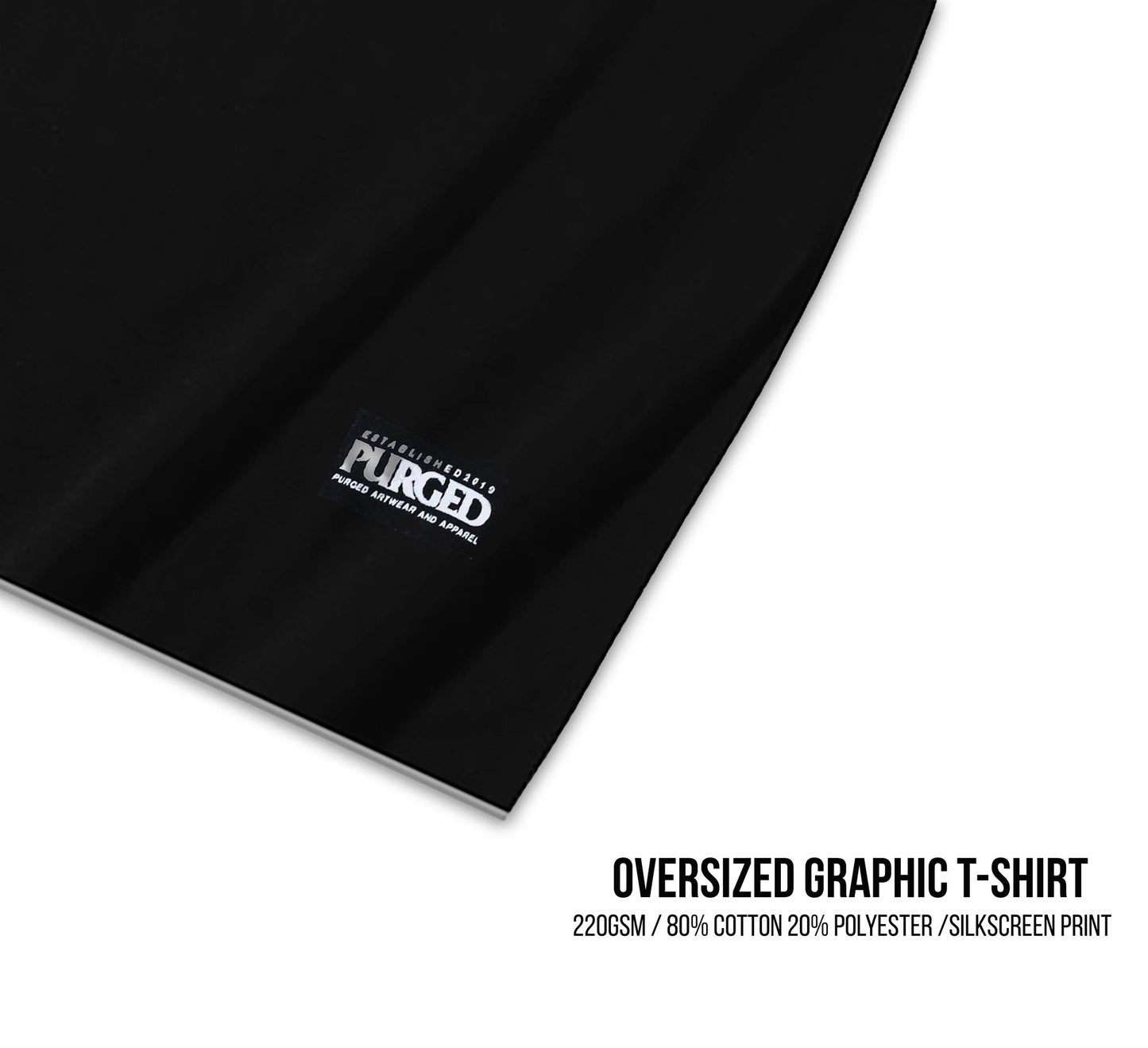 PURGED OMEN Oversized Graphic T-Shirt (Small - 4XL)