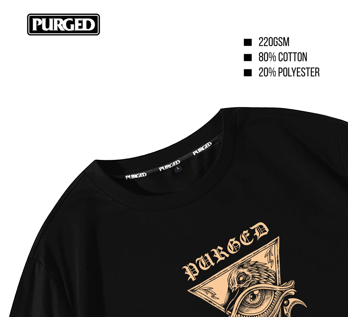 PURGED OMEN Oversized Graphic T-Shirt (Small - 4XL)