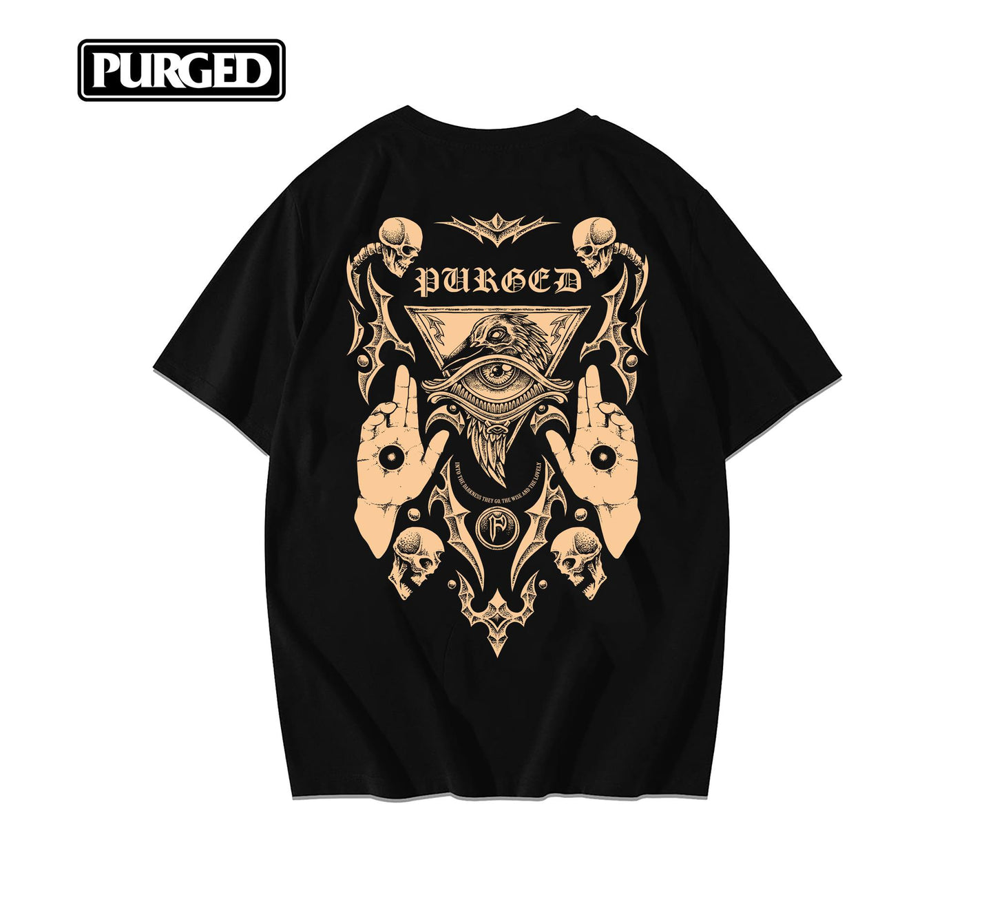 PURGED OMEN Oversized Graphic T-Shirt (Small - 4XL)