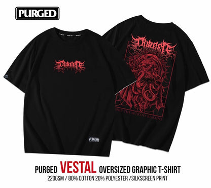 PURGED VESTAL Oversized Graphic T-Shirt