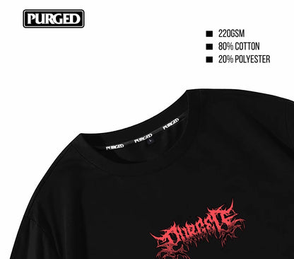 PURGED VESTAL Oversized Graphic T-Shirt