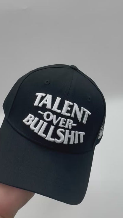 “Talent Over Bullshit” Dad Hat – Black by KRWN
