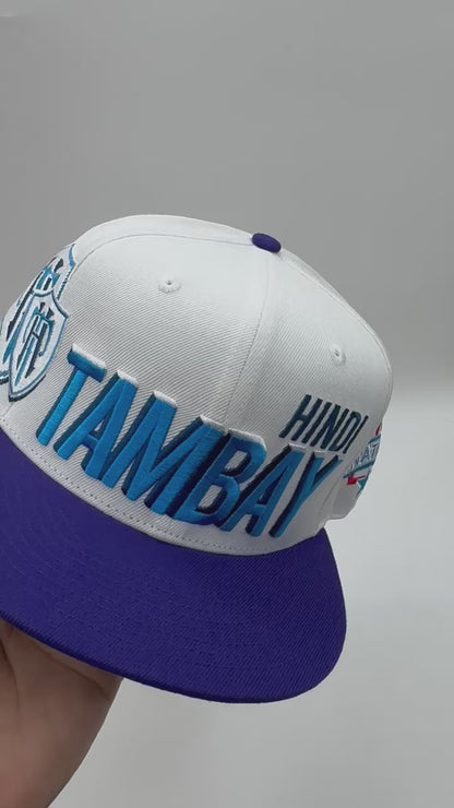 Hindi Tambay Promo Cap V2 – White/Purple Snapback