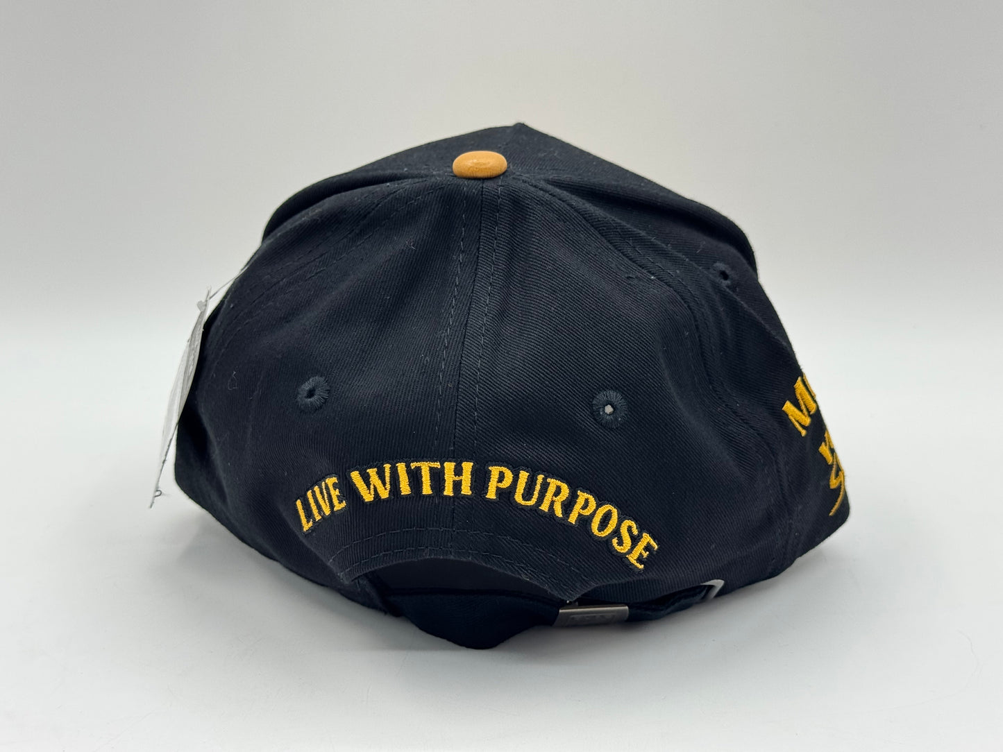 Black Leaf Snapback – Black / Gold