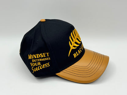 Black Leaf Snapback – Black / Gold