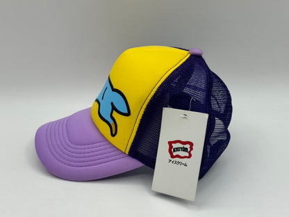 Ice Cream Running Dog Trucker Cap – Yellow / Purple