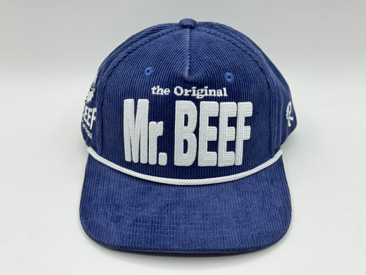 Mr. Beef Corduroy Snapback Cap – Blue