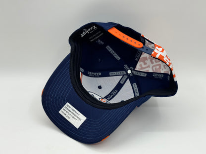 Oilers Snapback Cap – Navy / Orange