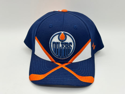 Oilers Snapback Cap – Navy / Orange