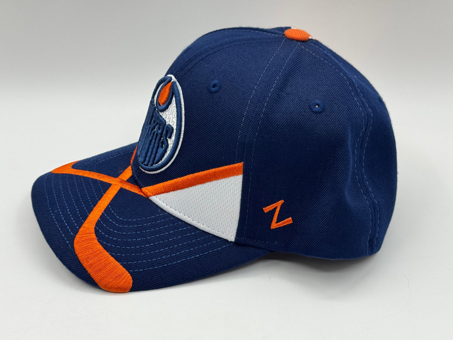 Oilers Snapback Cap – Navy / Orange