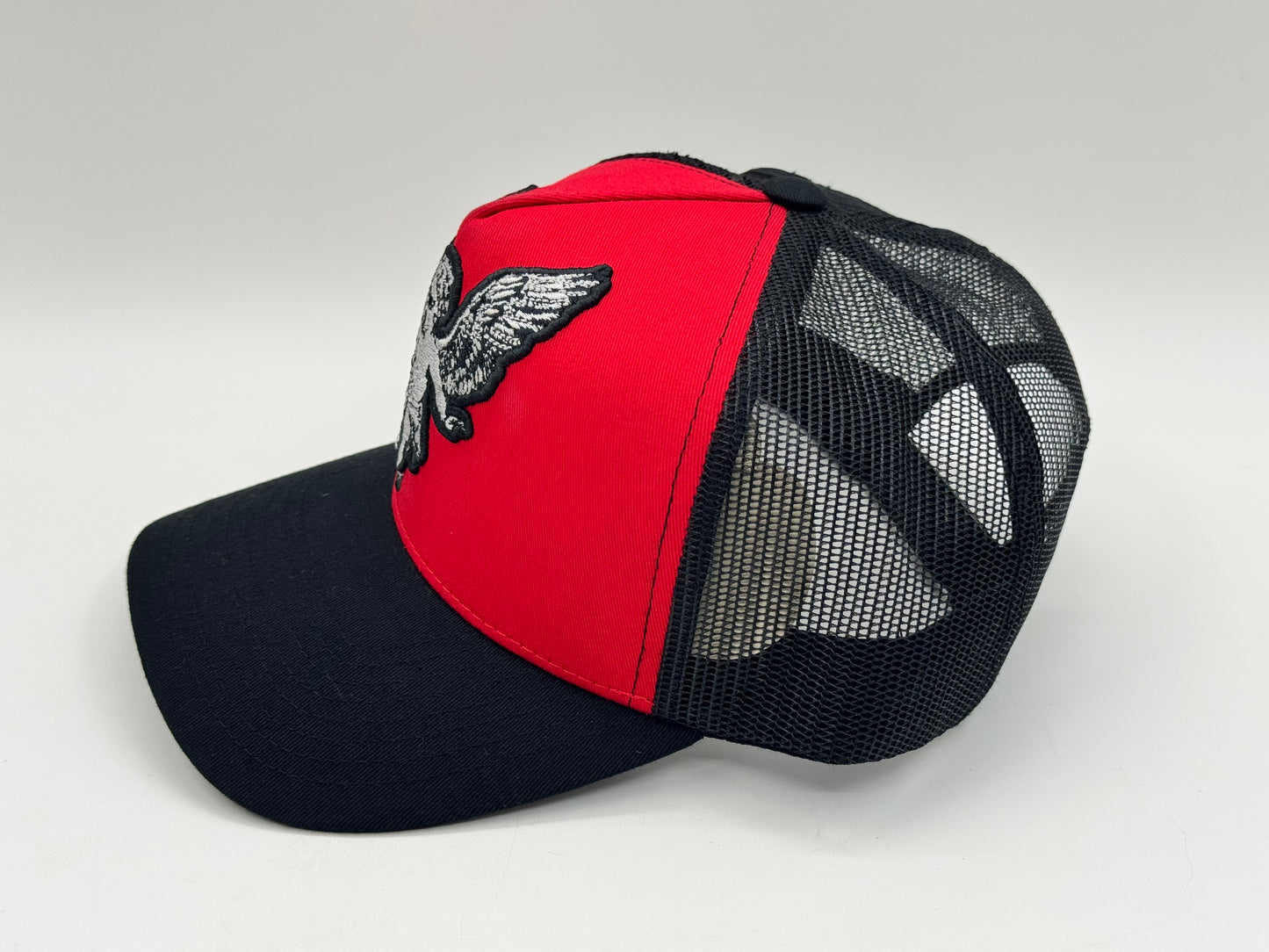 Angel Trucker Snapback – Red / Black