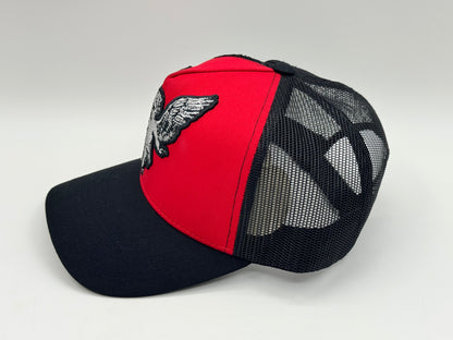 Angel Trucker Snapback – Red / Black