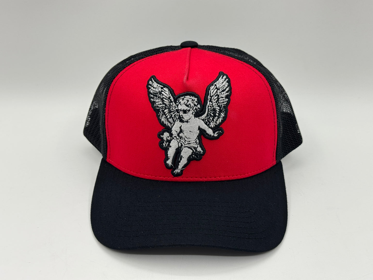 Angel Trucker Snapback – Red / Black