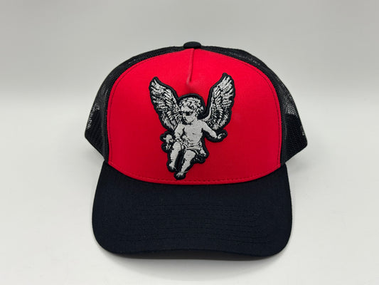 Angel Trucker Snapback – Red / Black