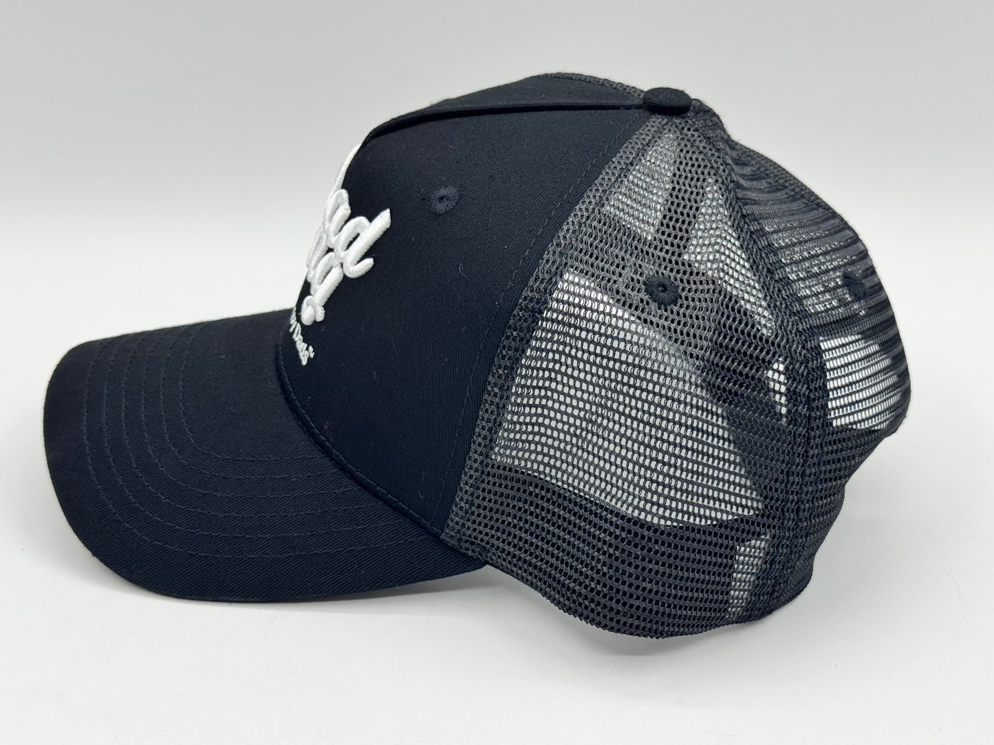 Dad Gang Mesh Trucker Cap – Black