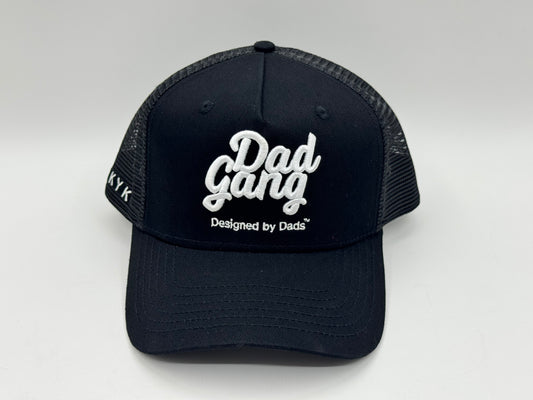 Dad Gang Mesh Trucker Cap – Black