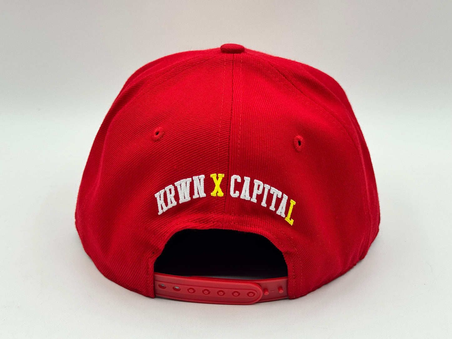 Loonie Snapback RED by KRWN x Capital L