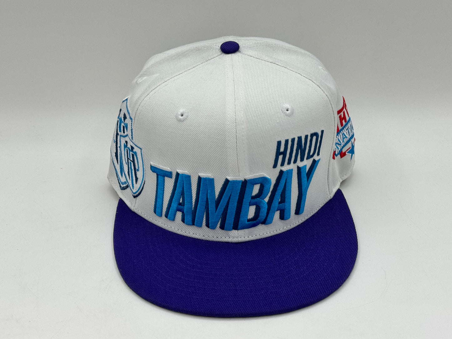 Hindi Tambay Promo Cap V2 – White/Purple Snapback