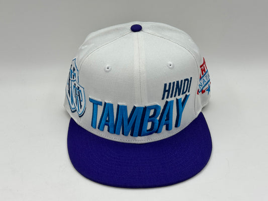Hindi Tambay Promo Cap V2 – White/Purple Snapback