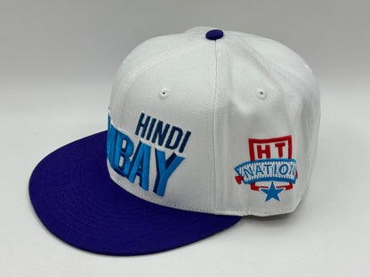 Hindi Tambay Promo Cap V2 – White/Purple Snapback