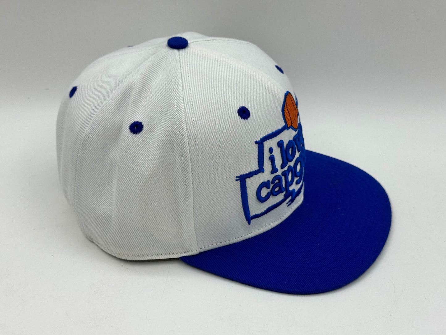 I Love Cap Game – Blue/White Two-Tone Snapback by Theitz Capszone