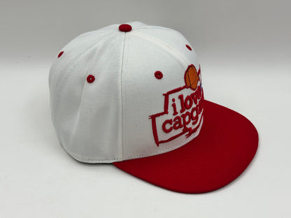 I Love Cap Game – Red/White Two-Tone Snapback by Theitz Capszone