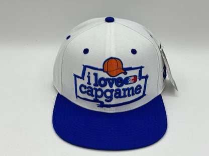 I Love Cap Game – Blue/White Two-Tone Snapback by Theitz Capszone