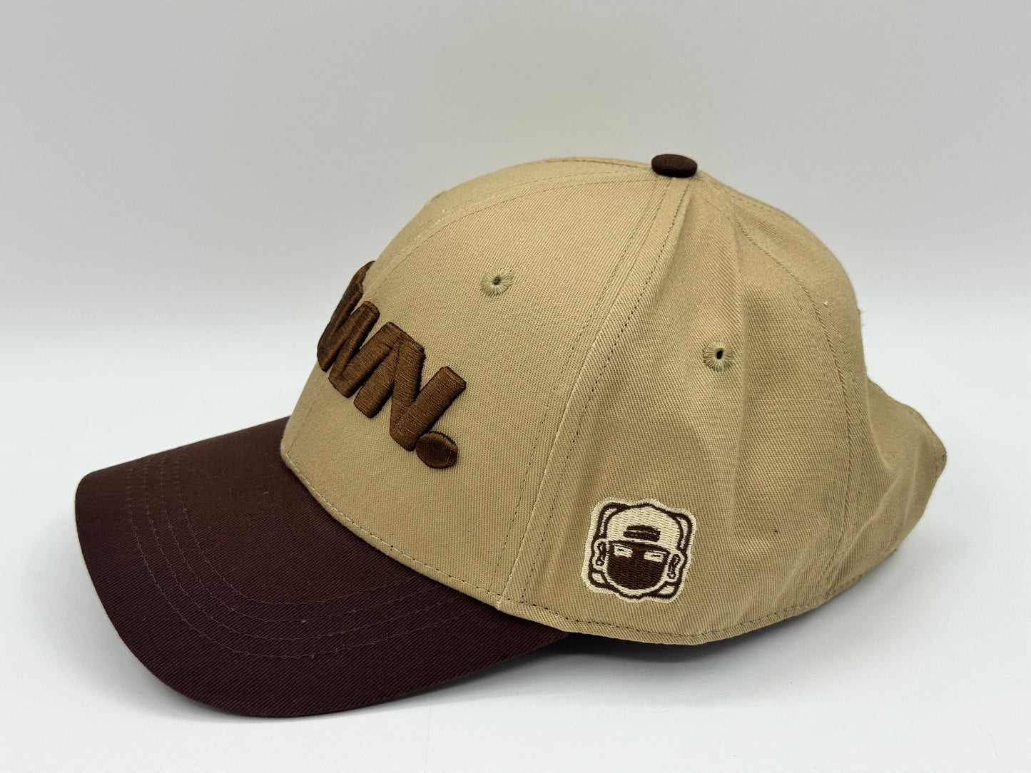 Two-Tone Dad Hat (Khaki/Brown) by KRWN