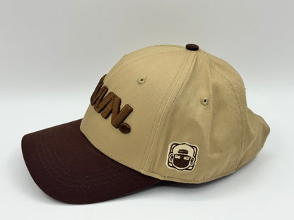 Two-Tone Dad Hat (Khaki/Brown) by KRWN