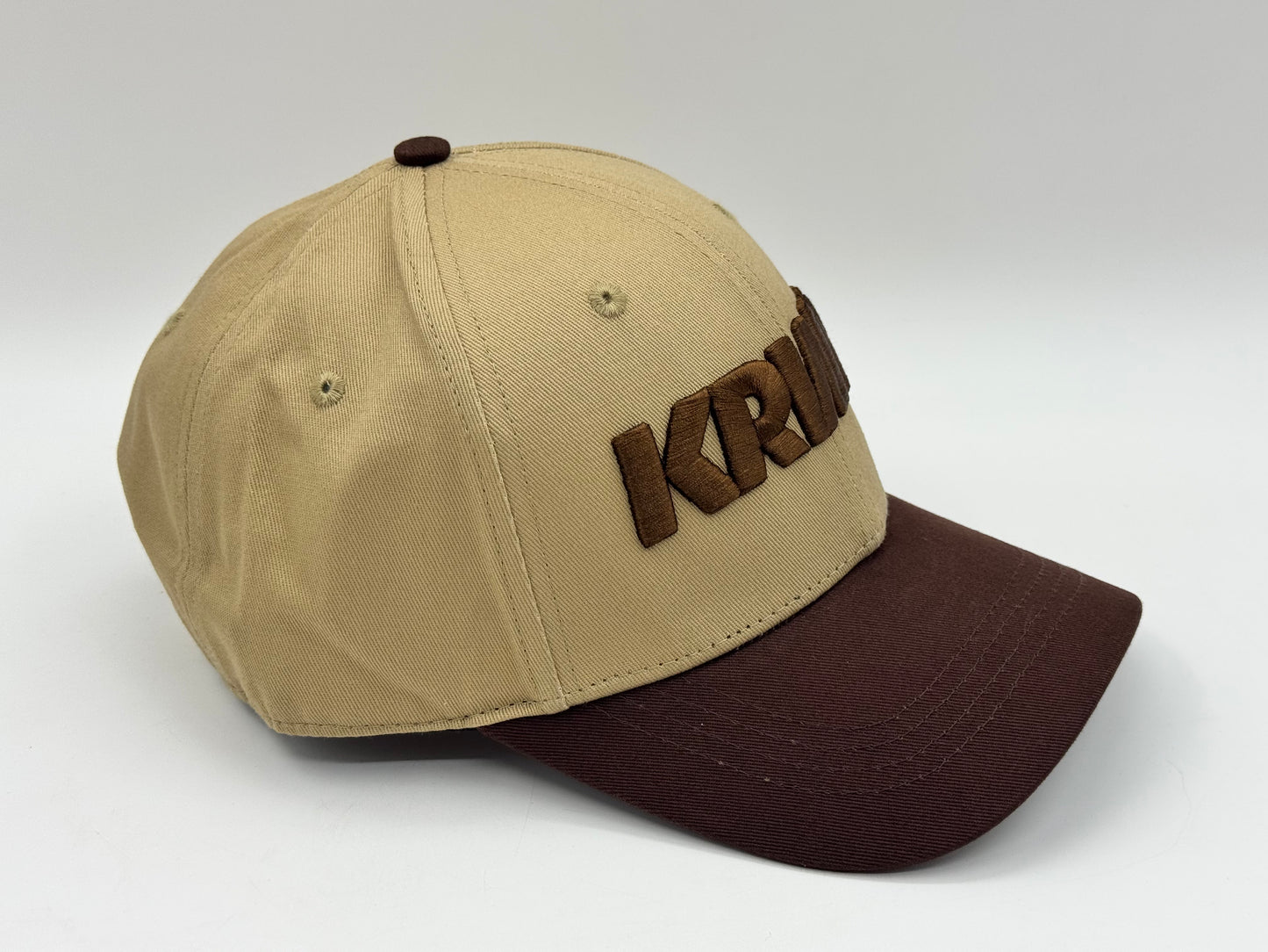 Two-Tone Dad Hat (Khaki/Brown) by KRWN