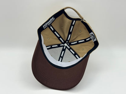 Two-Tone Dad Hat (Khaki/Brown) by KRWN
