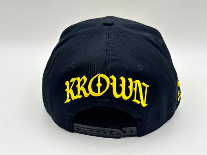 Manila Prime Black/Yellow Gold Snapback by KRWN