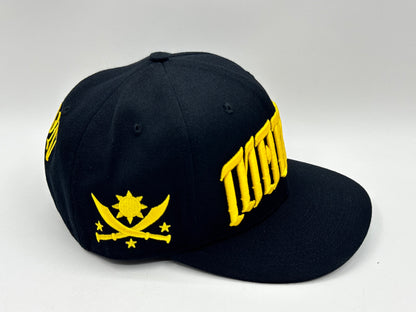 Manila Prime Black/Yellow Gold Snapback by KRWN