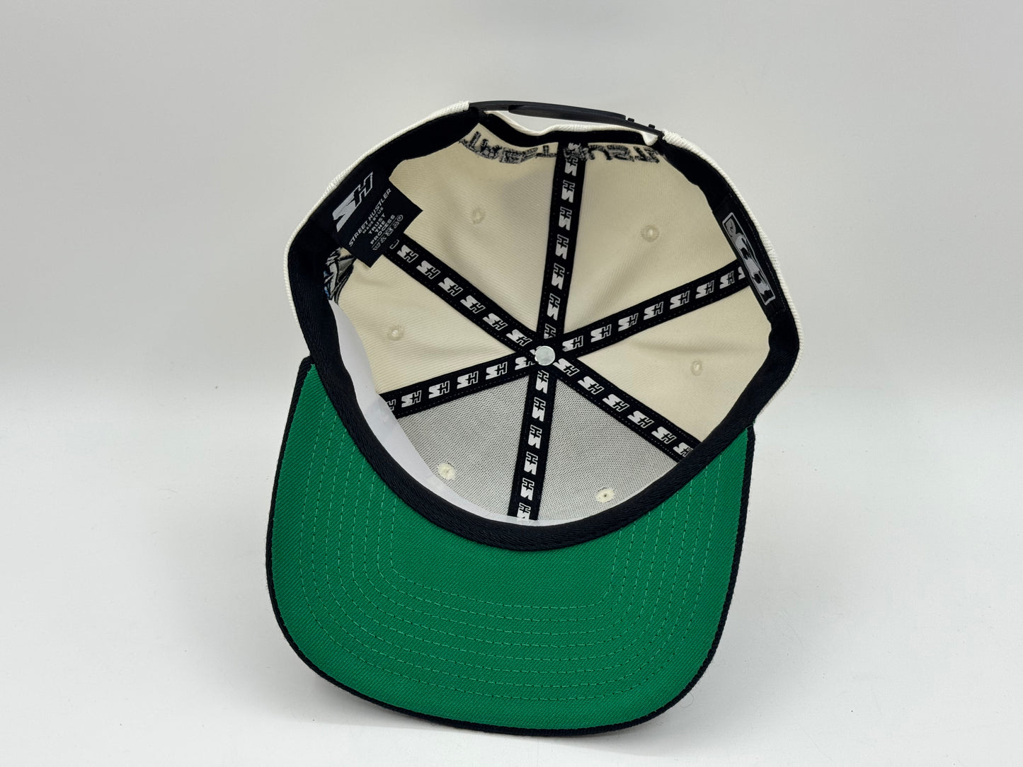 “SH” Dstooth Snapback – Cream/Black by Street Hustler