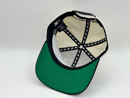 “SH” Single Stooth Snapback – Cream/Black by Street Hustler