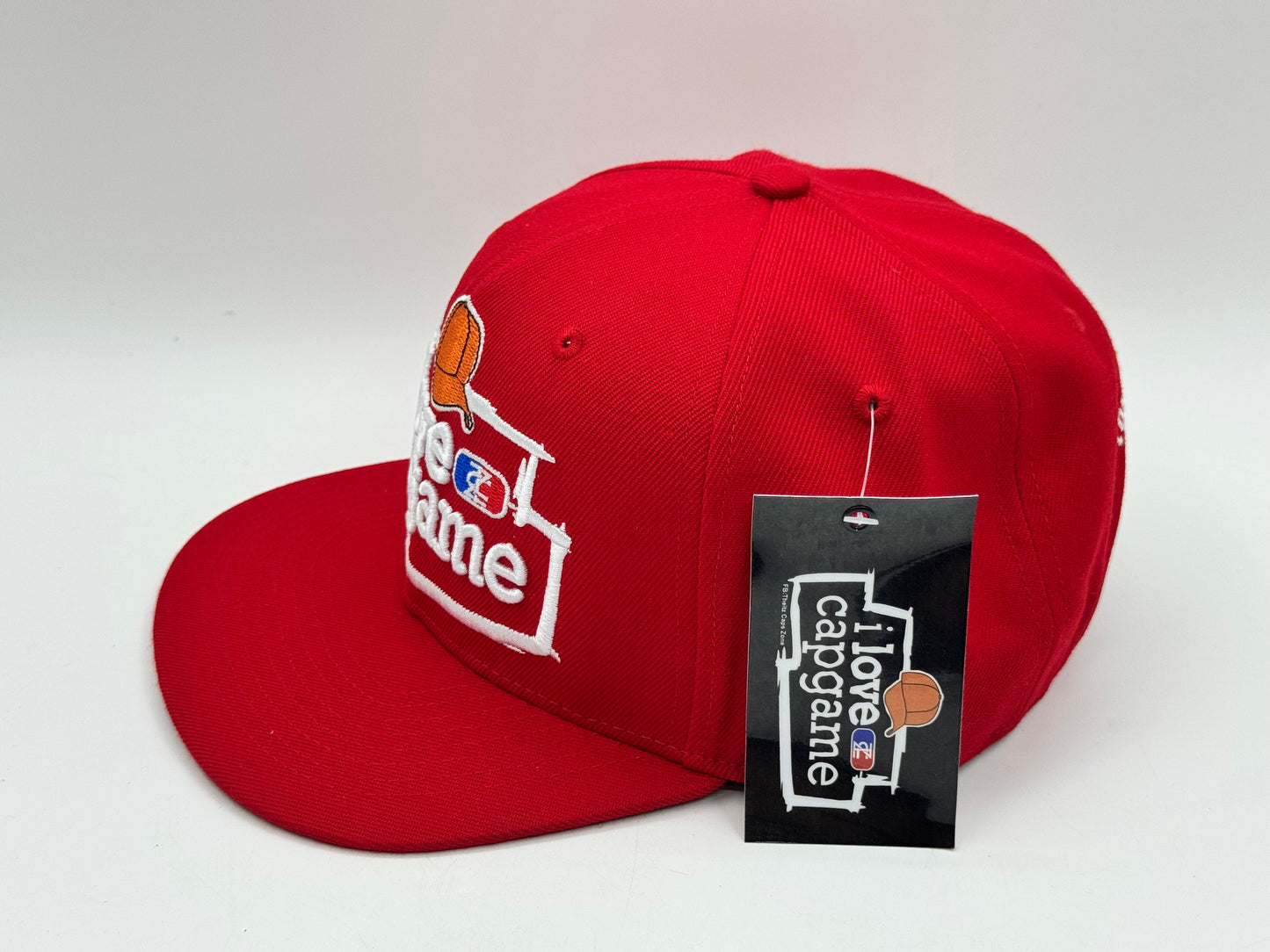 I Love Cap Game – Red Snapback by Theitz Capszone