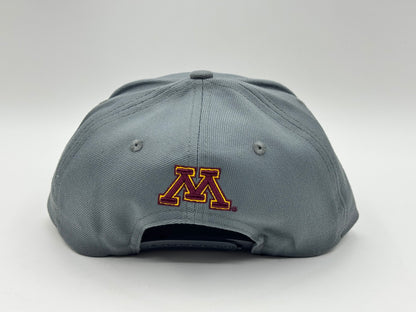 Minnesota “M” Snapback Cap – Grey