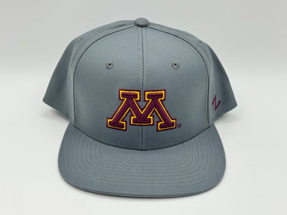 Minnesota “M” Snapback Cap – Grey