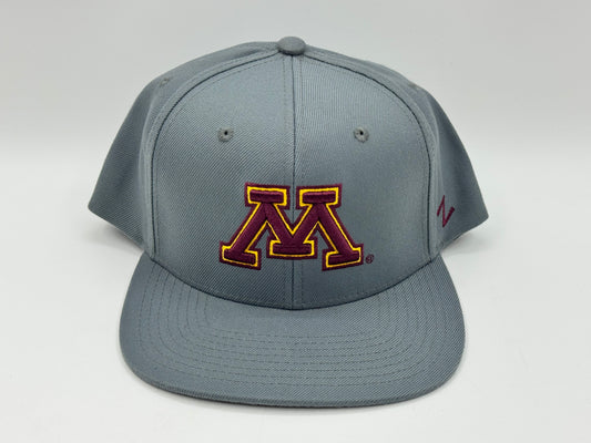 Minnesota “M” Snapback Cap – Grey