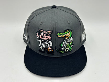 “No to Pig & Crocodile” Snapback Cap – Anti-Corruption Edition by KRWN