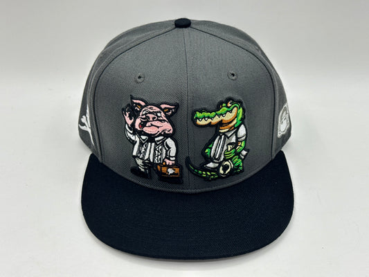 “No to Pig & Crocodile” Snapback Cap – Anti-Corruption Edition by KRWN