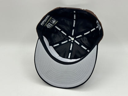 “Underrated” Snapback Cap – Brown / Black by KRWN