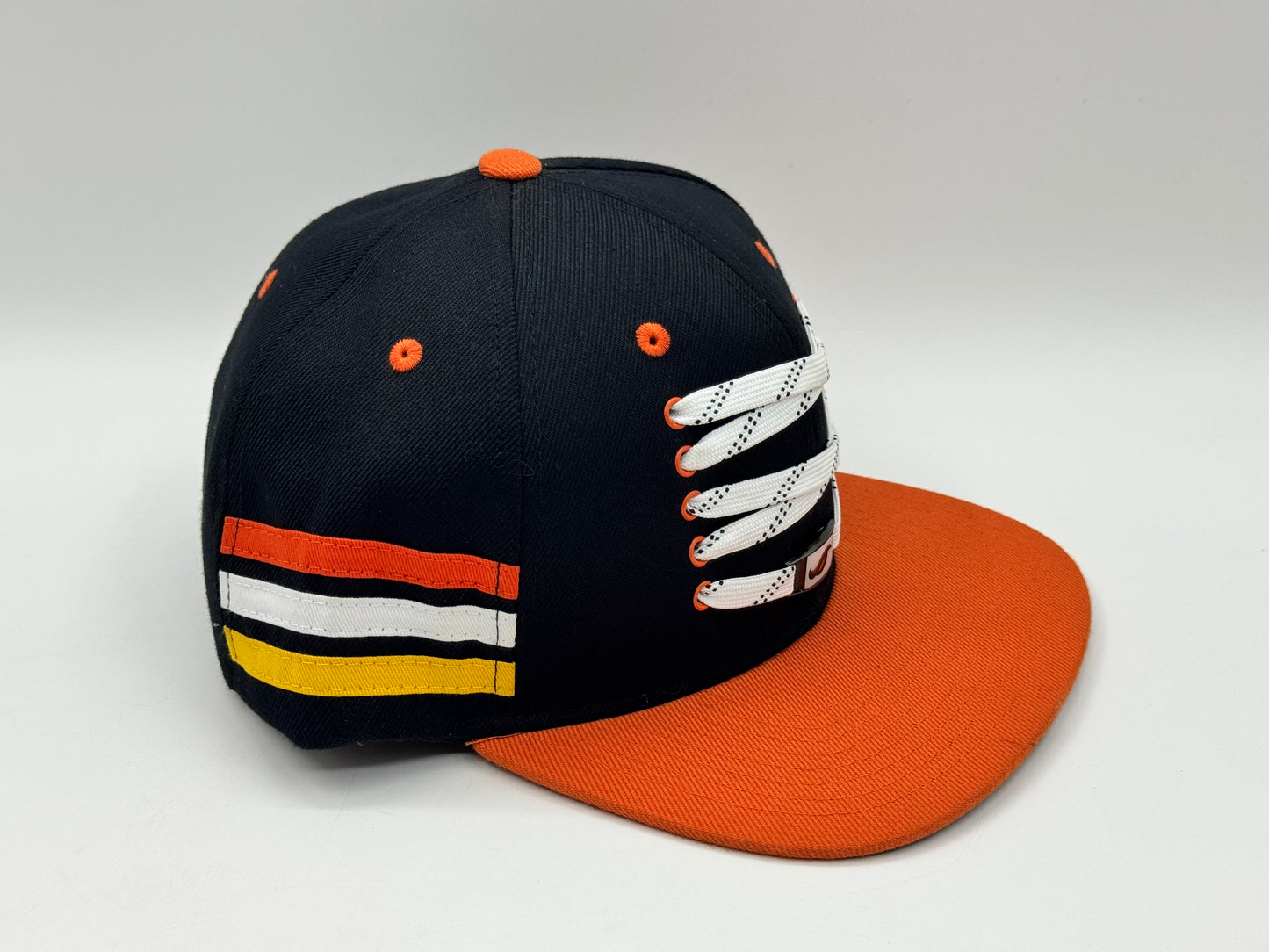 Anaheim Ducks Lace Snapback Cap – Black / Orange